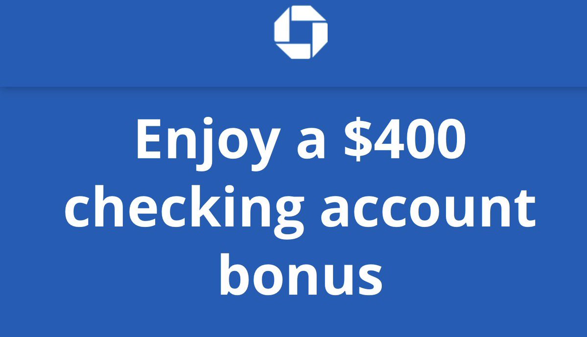 newyorkangelo's tweet photo. $400 Chase Checking Offer ALERT 💰

GET $400 with New Account Bonus Offer from Chase.

https://t.co/2IENOF8oE8

#BankBonus #SignUpBonus #chasebank https://t.co/L1lhI9IaUo