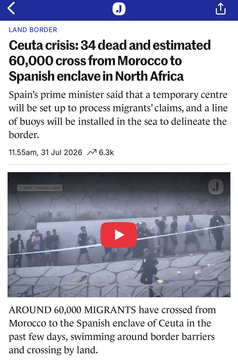 Niall_Boylan's tweet photo. @paddytoland Here is the headline in one of your lefty news outlets and even they estimate 60k . You are defending in the indefensible clearly delusional if you can’t face facts. 
In fact estimates are increasing today with thousands more still coming by road in trucks and anyway possible. https://t.co/xOd81AdIyJ