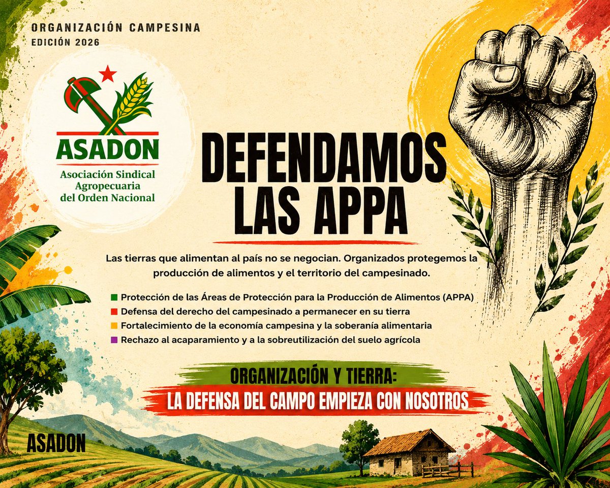 ASADOMADR's tweet photo. Las APPAS demuestran que cuando el campesinado se organiza, fortalece la producción nacional, la economía rural y la soberanía alimentaria. ¡Más apoyo para quienes hacen posible el campo colombiano! ✊🌱 #APPApaQueAigaPapa
#ASADON https://t.co/6kKq2B4Knt