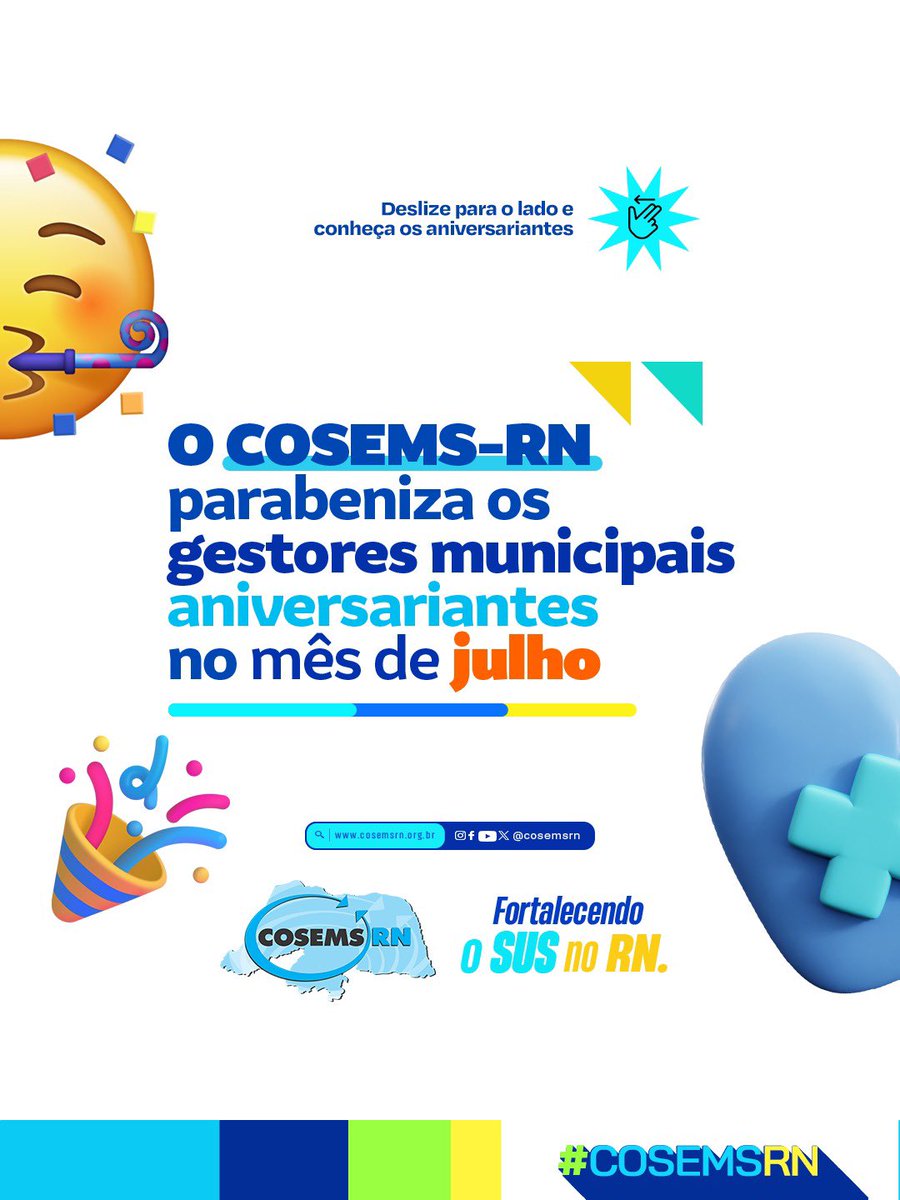 Cosems_RN's tweet photo. […] e liderança, seguem transformando realidades e cuidando da população potiguar com excelência. Que o novo ciclo venha com saúde, coragem e ainda mais conquistas!

#FortalecendoOSUSNoRN https://t.co/bWG1ScH1OZ