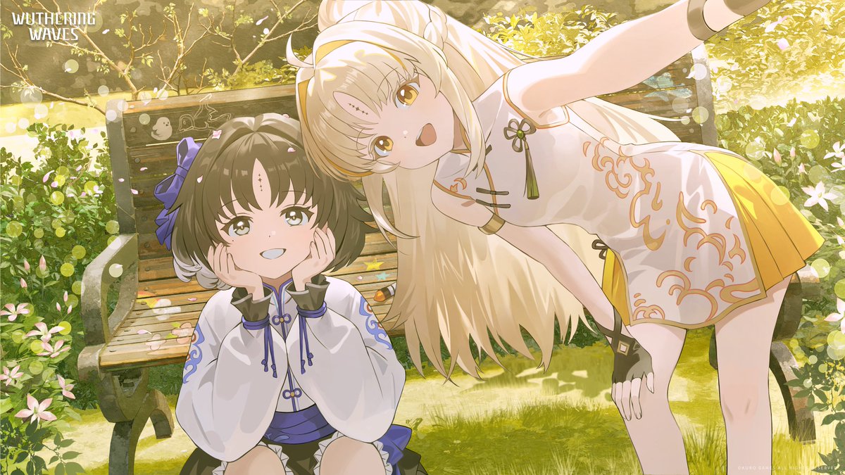 Wuthering_Waves's tweet photo. Sisters' Album | An Afternoon of Laughter in the Park
"Three, two, one… Cheese!"

#WutheringWaves #Suisui #YangyangXuanling https://t.co/hg8rhGtVGg