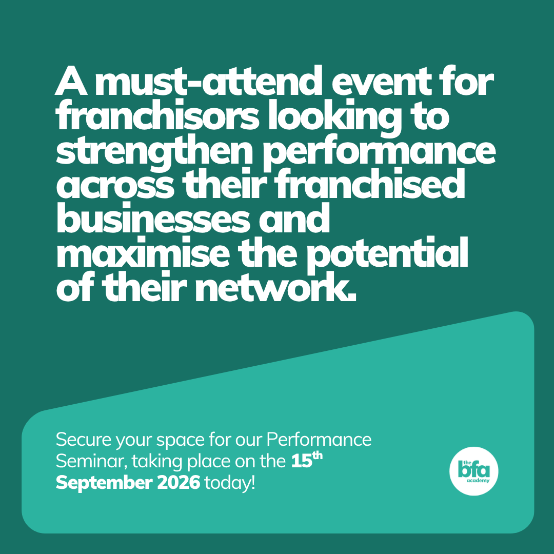 BFA_UK's tweet photo. Could a few small changes strengthen your whole franchise network?

Join the BFA Academy’s full-day Performance Seminar on 15 September at NatWest Birmingham and discover practical ways to improve consistency, accountability and results.

Find out more: https://t.co/LpScxiq5Jm https://t.co/GUW7PvTRrQ