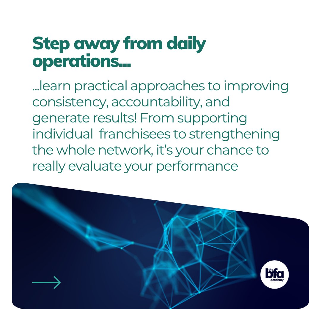 BFA_UK's tweet photo. Could a few small changes strengthen your whole franchise network?

Join the BFA Academy’s full-day Performance Seminar on 15 September at NatWest Birmingham and discover practical ways to improve consistency, accountability and results.

Find out more: https://t.co/LpScxiq5Jm https://t.co/GUW7PvTRrQ