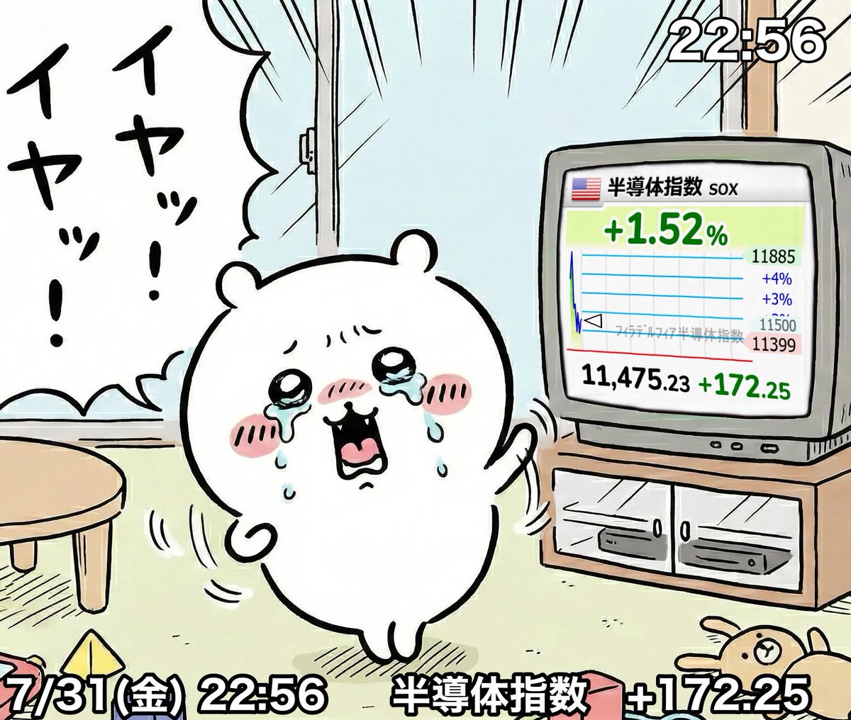 5611corokke's tweet photo. メンヘラしてんな、素直に上がれ。

⤴【🇺🇸半導体指数 SOX指数】+1.52％
11,475.23 （+172.25） https://t.co/V74dX5cCYl