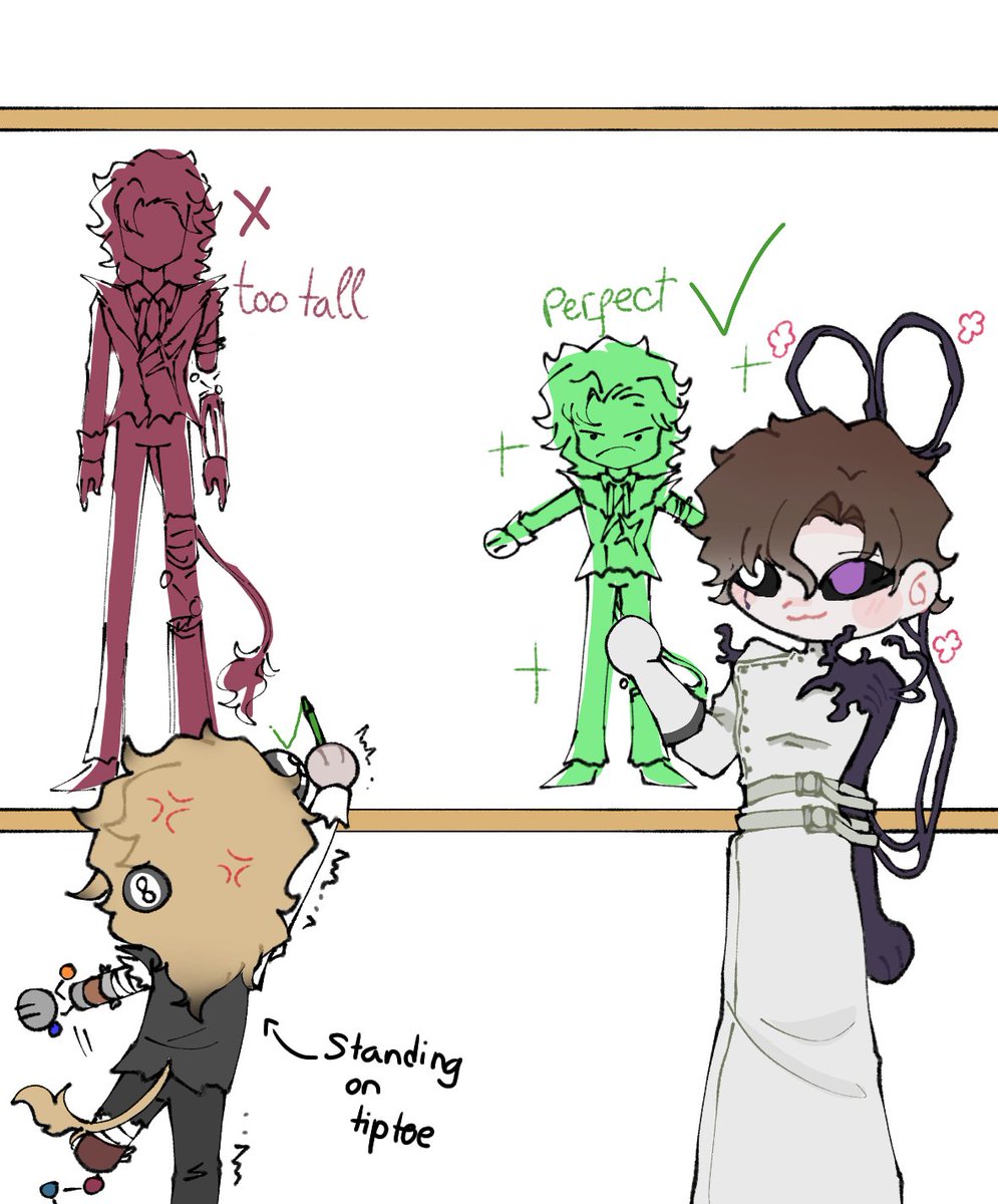 AlvaPlsExist's tweet photo. Artist,remember to pay attention to the height of your lion🦁🤏🏻
#Fincus
#MarcusThorne #FinsenHunter
#IdentityV https://t.co/ZZ1YvlMyIr