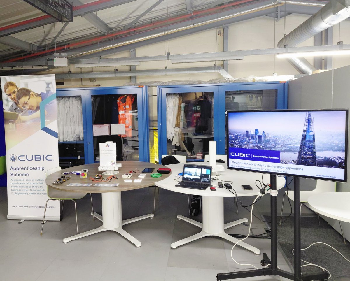 CubicTS's tweet photo. What a memorable experience at the London Transport Museum's Depot Open Days in Acton!
 
Dean Horobin-Wright, our Apprenticeship Scheme Supervisor, represented #Cubic across all three days alongside our apprentices, helping visitors understand the technology that keeps #London's transport network moving.
 
Through interactive demonstrations and transport technology displays, young people, families, and aspiring engineers got hands-on with real transport equipment and the skills needed to build and maintain modern transport infrastructure. They also learned about engineering careers and discovered the vital role apprentices play in supporting transport systems across the capital.
 
The activities gave visitors the opportunity to meet people who are already building successful careers in the industry.
 
Joining Dean was our apprentice Dylan Brown, who is currently developing his engineering skills as part of Cubic's Field Service Engineering #apprenticeship programme.
 
He shared his real-life experience of working as an apprentice in the transport sector and explained how apprenticeships can provide a direct route into rewarding careers in #engineering and #technology.
 
The event is part of our ongoing support for the London Transport Museum's #STEM and employability initiatives, helping to inspire the next generation of transport and engineering professionals.
 
#UK #London #PublicTransport
