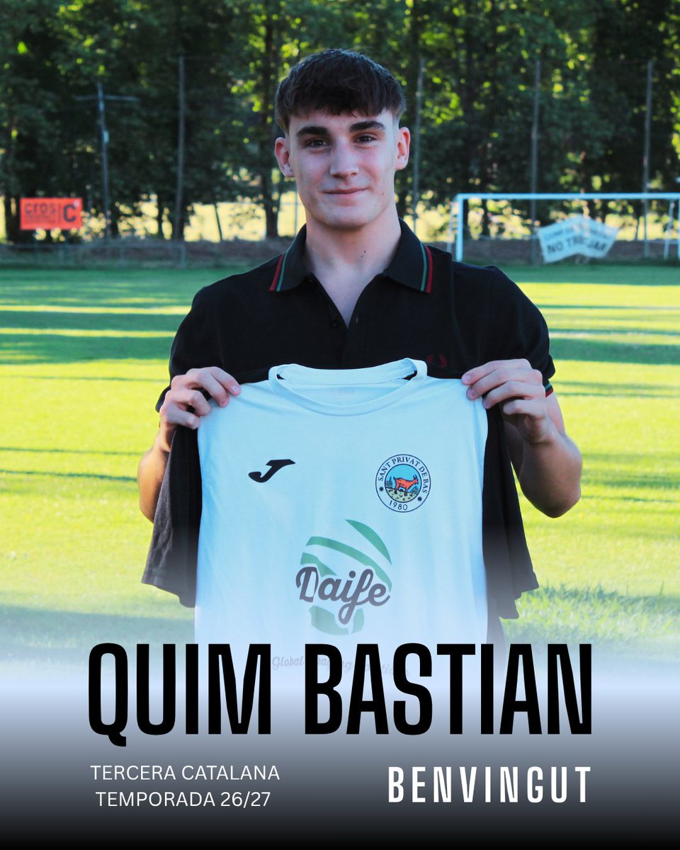FCSantPrivatBas's tweet photo. 🆕 Benvingut, QUIM
🔝 El migcampista formarà part de l'equip després del seu pas pel juvenil del @cefboscdetosca
😍 Esquerra de garanties. Un dels nostres, Quim
#3Cat3 #SantPri https://t.co/iF0l06DWAN