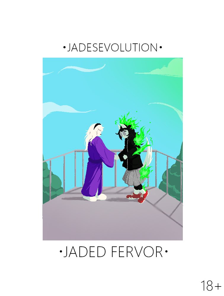 JadesEvolution's tweet photo. now introducing the new promo image for jaded fervor!!! this will be the way the fic is represented going forward! https://t.co/tY7P7qYMx8