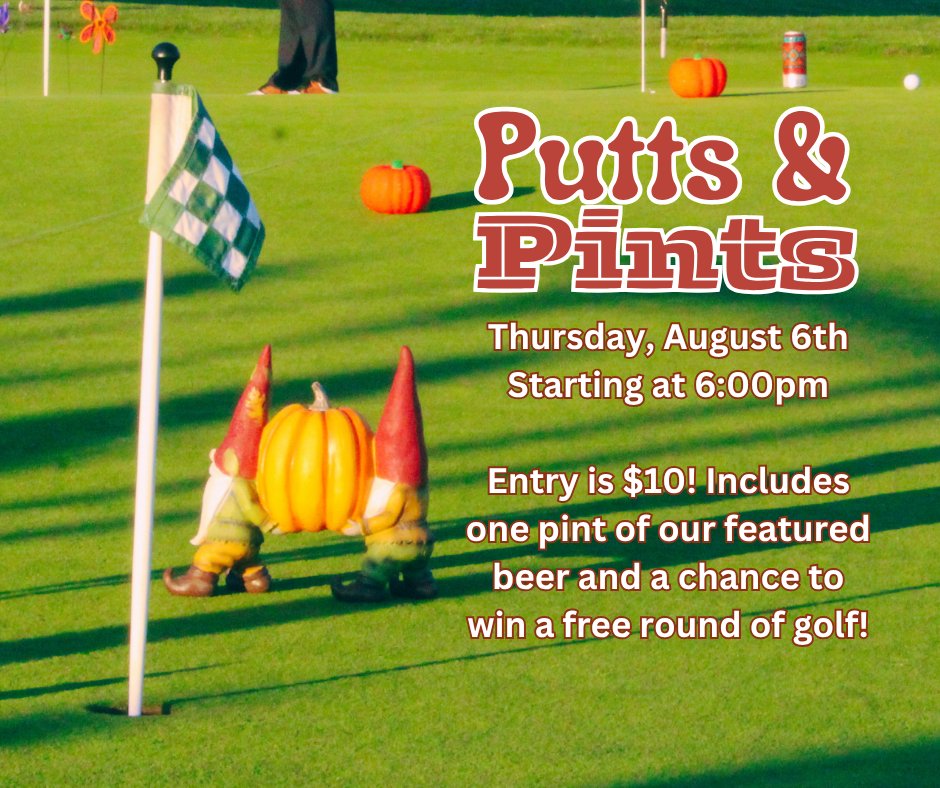 TierraRejadaGC's tweet photo. It's another round of Putts and Pints next Thursday starting at 6pm on the putting green. Bring your putter, your A-game, and $10 for your chance to win a free round of golf. #PuttsAndPints #PuttingGreen #GolfChallenge #GolfCommunity #moorpark https://t.co/PmOFBlkls3
