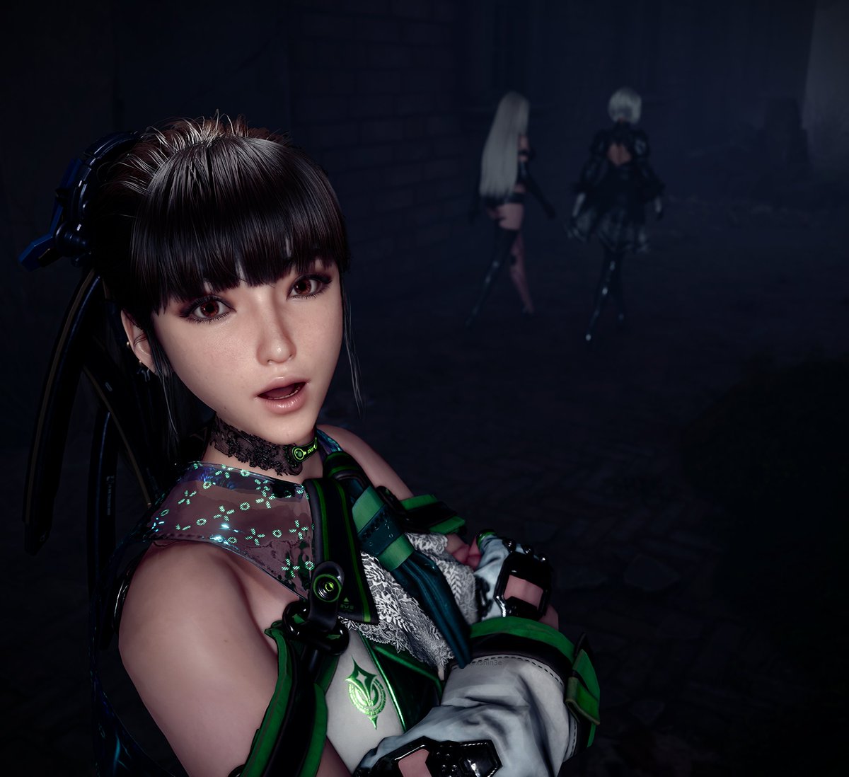 xshin3e's tweet photo. Is it the two of them? 😮
#StellarBlade 
#NieRAutomata
#StellarBladePC 
#StellarBladePhotoMode 
#Eve 
#EveStellarBlade 
#StellarBladeEve
#2B
#A2
#ステラーブレイド https://t.co/5bXQ4NCV5R