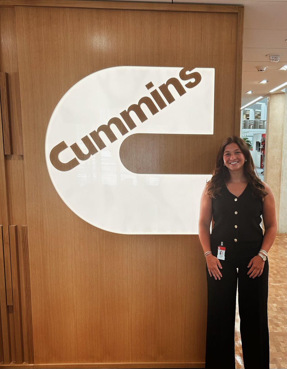 PurdueAgEcon's tweet photo. 🚂 Karlie Lawson (Sales/Mktg; Shelbyville, IN) is a strategy and business development intern with @Cummins in Indianapolis, IN. 

“I’m incredibly grateful for an internship that inspires me to keep learning every day.”

#PurdueAg #SummerInternship #FieldtoFuture https://t.co/E8AtfKlP5x