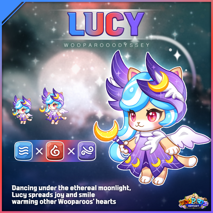 WooparooOdyssey's tweet photo. Meet Lucy, one of the Wooparoos you'll be able to meet in Wooparoo Odyssey!🌊🔥🌀

#WooparooOdyssey https://t.co/7ykEKwtiU5