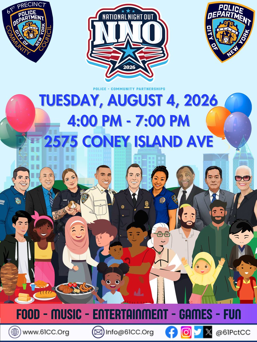 61PctCC's tweet photo. We Look Forward to Seeing You All @ The @NYPD61Pct Event as we celebrate just how AWESOME we all are together ! https://t.co/V9nBC5oFRr