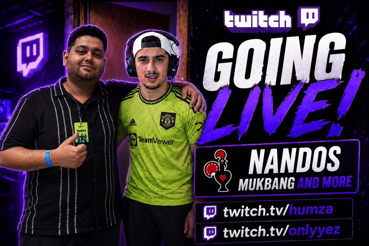 OnlyYezz's tweet photo. 2ND IRL STREAM WITH @humzazx AT ~ 7:15PM NANDOS + MORE BE THERE!!!! https://t.co/3VH890RSJt