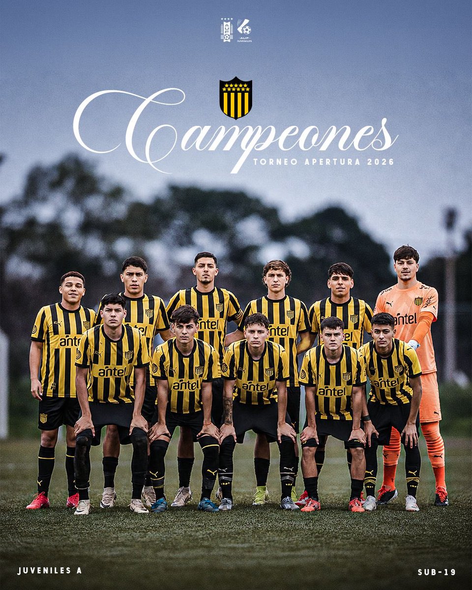 JuvenilesAUF's tweet photo. 🏆 ¡𝗖𝗔𝗠𝗣𝗘𝗢𝗡𝗘𝗦ⵑ

Peñarol se quedó con el Torneo Apertura de la categoría 𝘀𝘂𝗯-𝟭𝟵.

#OrigenDeCampeones https://t.co/LfSmTiYKWF