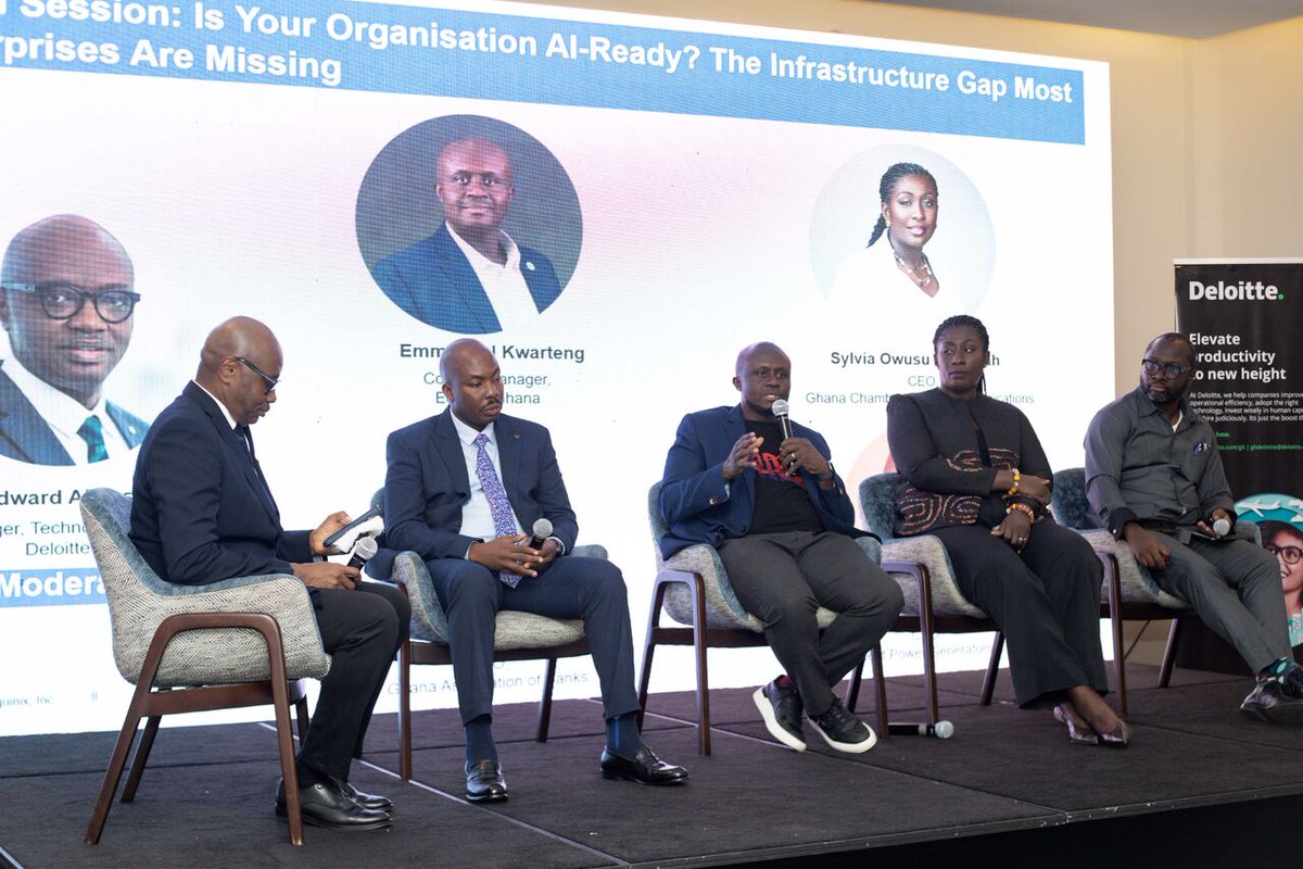 Mainoneservice's tweet photo. What is the AI readiness of enterprises in Ghana? And how prepared are the infrastructure providers enabling this transformation?

These were some of the key questions explored at the recently concluded Conversations with Equinix, themed "The Intelligent Enterprise: AI, Data & the Future of Business in West Africa."

Bringing together business leaders, technology executives, and industry experts in Accra, Ghana, the event sparked insightful discussions on the realities of AI adoption, the critical role of digital infrastructure, data-driven innovation, and the strategic investments organisations must make to remain competitive in an AI-powered economy.

A huge thank you to our esteemed panelists, customers, partners, and guests who contributed their perspectives and made the evening a success. Your insights, engagement, and enthusiasm helped drive meaningful conversations about the future of business in Ghana and across West Africa.

Take a look at some of the highlights from an unforgettable evening. 

#ConversationsWithEquinix #TheIntelligentEnterprise #AI #DigitalTransformation #DigitalInfrastructure #Innovation