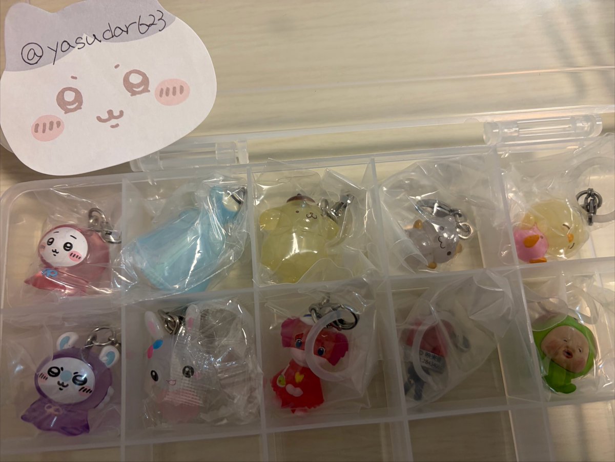 yasudar623's tweet photo. カプセルトイ
ガチャポン
ガチャガチャ
めじるしアクセサリー

【譲】
画像1〜4参照

都内手渡し(日時場所要相談)
譲渡のみ不可

※現在強く求めているものはありませんが、記録のためポスト

#ちいかわ交換　#サンリオ交換　#ディズニー交換　#たまごっち交換 https://t.co/Xo1N5vKmOe
