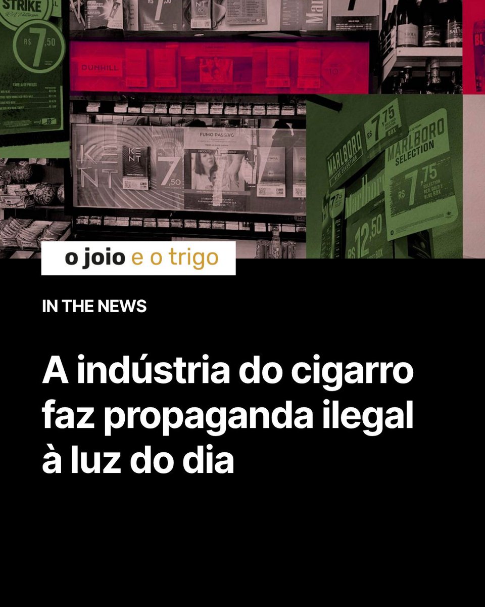 exposetobacco's tweet photo. #ICYMI A recent @ojoioeotrigo investigation examines how cigarette companies in Brazil are encouraging retailers to use product displays and promotional materials at points of sale that may conflict with tobacco advertising regulations. #ExposeTobacco https://t.co/lIVNPIdVPa https://t.co/5kLMVMXP9t