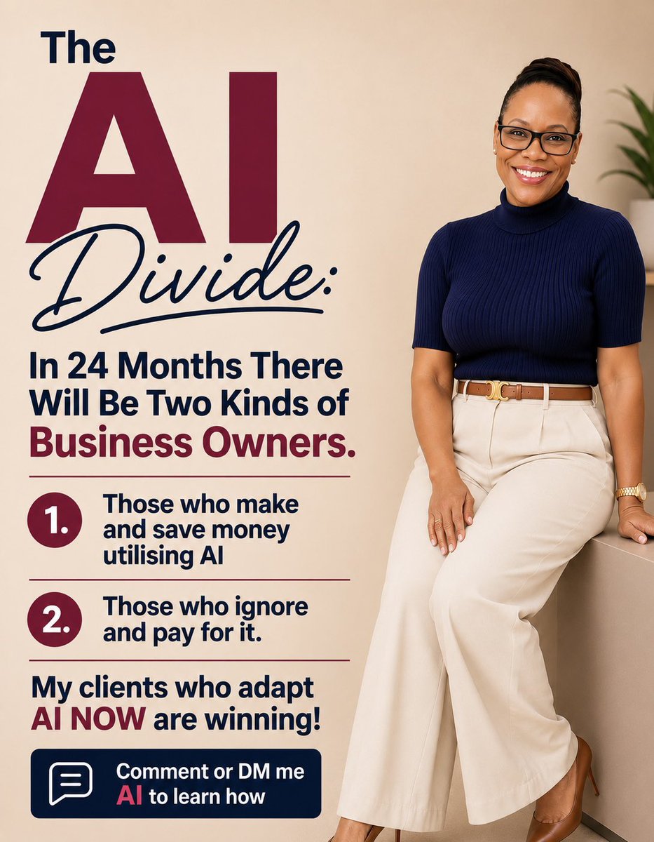 eventofchampion's tweet photo. In 24 Months There Will Be Two Kinds of Business Owners. 

1️⃣ Those who make and save money using AI. 

2️⃣ Those who pay the price for not implementing it. 

Want to learn what I teach my clients? 

Grab the free masterclass at https://t.co/MJ7AozWY99 https://t.co/QuLSJZuA5i