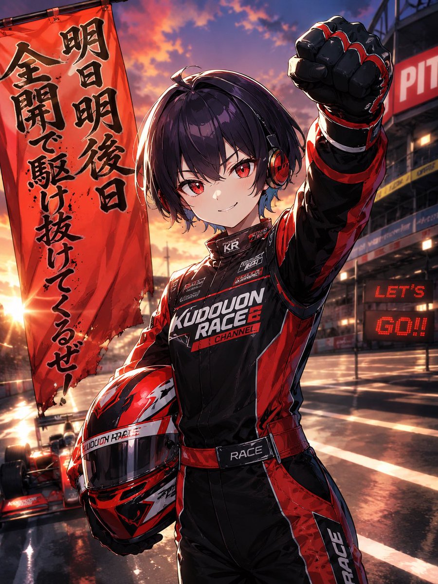 KUDOUON___RACE's tweet photo. こんれいすぅー🌙
応援よろしくお願いします！！
チャンネル始動してないのに
もうレース出るんかww
頑張ります！
#おやすみVtuber
#モータースポーツ
#この夏伸びるVTuber https://t.co/oO9tLPOz8F