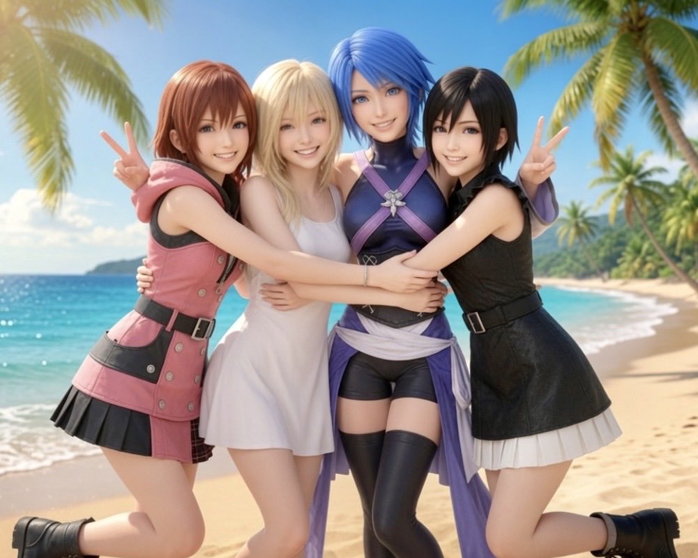 JohnyWinstons's tweet photo. The ladies of Kingdom Hearts: Kairi, Namine, Aqua, &amp; Xion #カイリ #ナミネ #アクア #シオン #KH3 https://t.co/SbwOzoyRo8