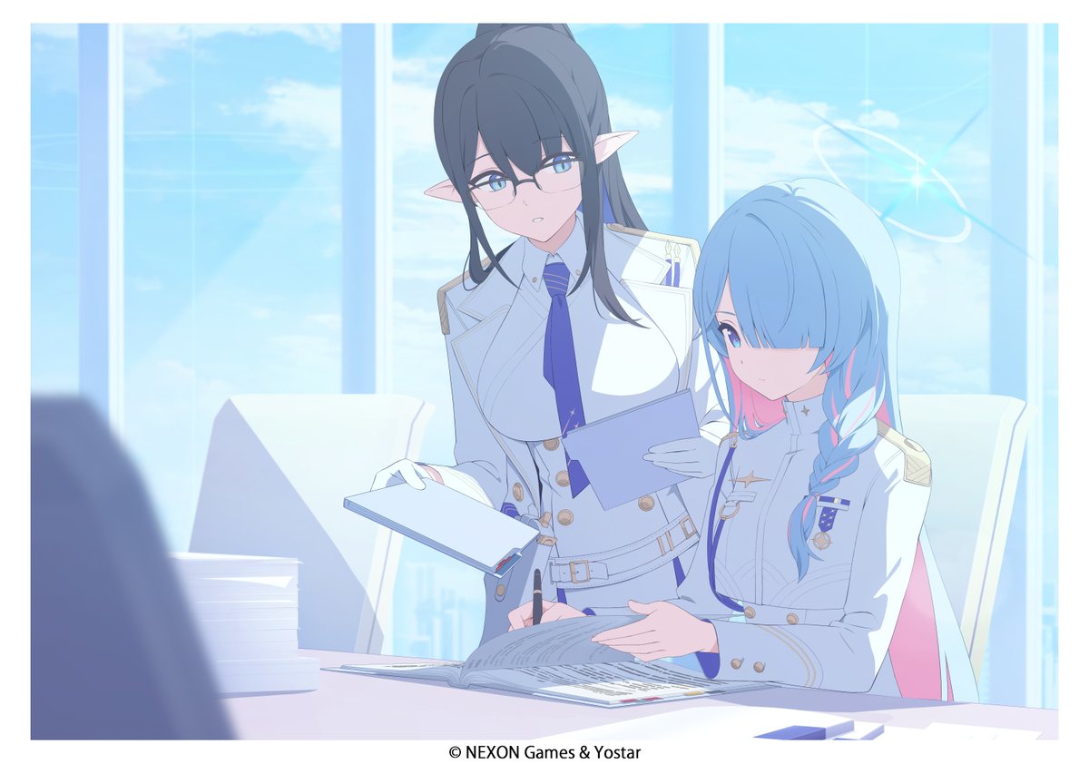envanishmentor's tweet photo. 【WORKS】ブルーアーカイブ -Blue Archive-
第２部メインストーリー プロローグ
Hellartsアートチームにてカットインイラストの制作協力を行いました
※添付は開発会社様にて調整済みのものになります
※一部抜粋
 #ブルアカ https://t.co/1lYob6C6ZU