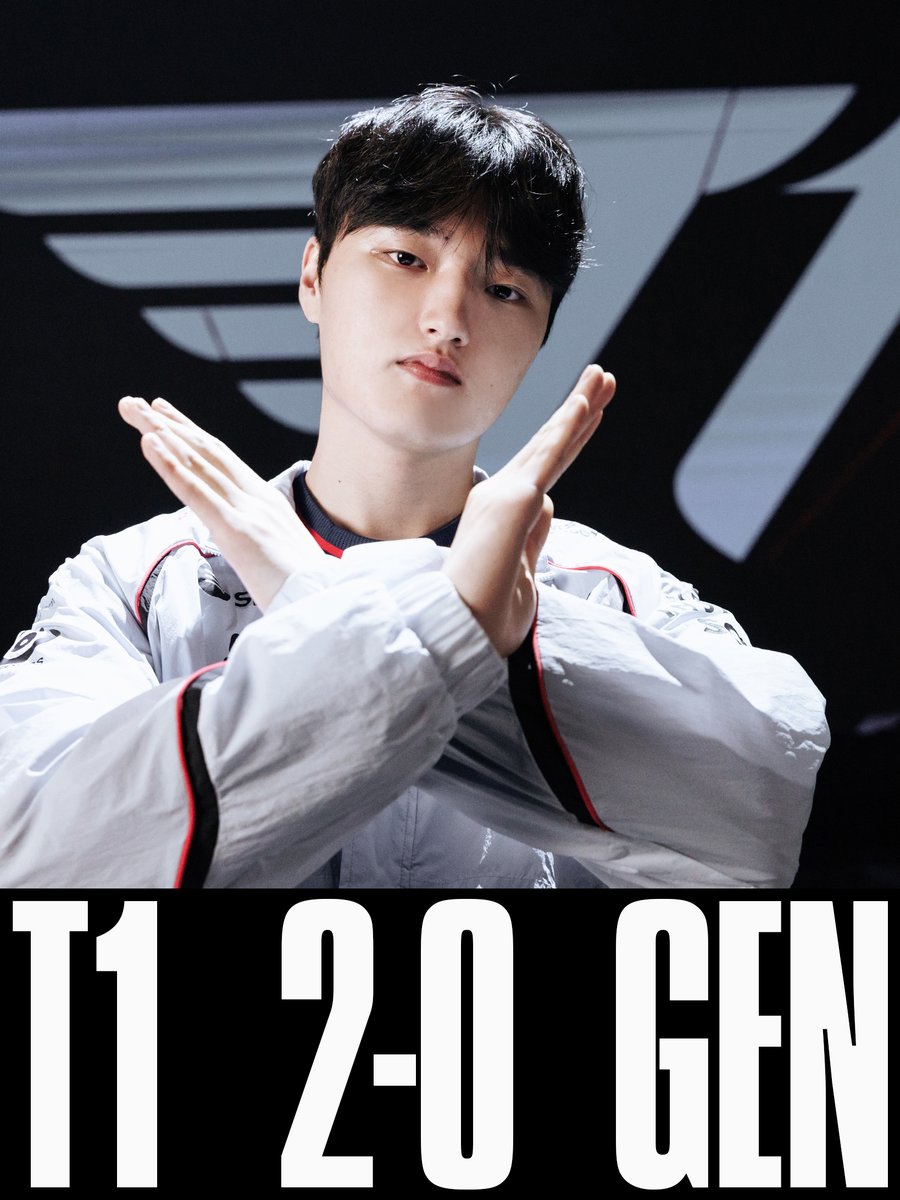 lolesports's tweet photo. T2-0

@T1LoL bounce back as they take down @GenG! #LCK https://t.co/CulVarDfPN