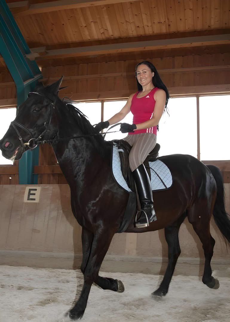 LadysHack1's tweet photo. Dressage training in the indoor arena. https://t.co/r3J9j7aGmq
