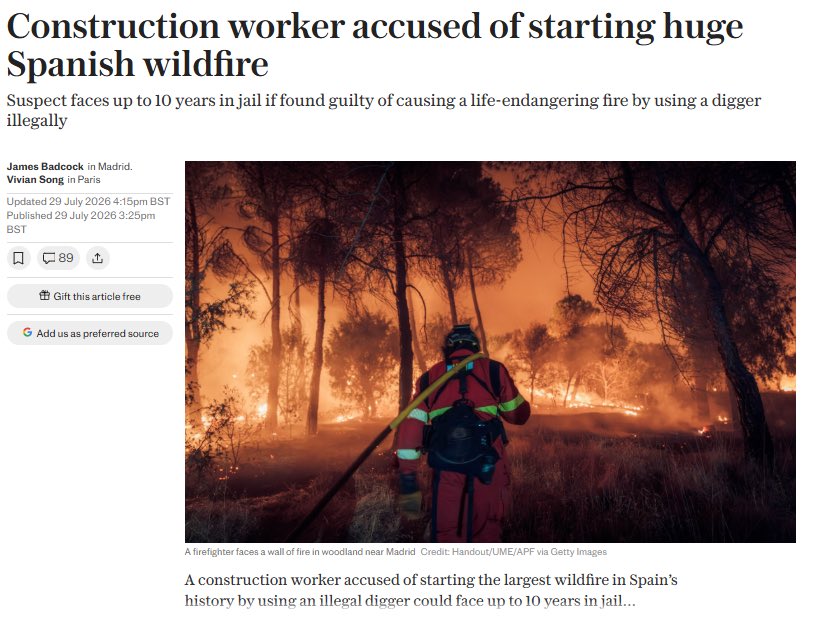 BGatesIsaPyscho's tweet photo. Dear @SkyNews & Legacy Media 

We all know the fires across Europe were all caused by Arson - you neglect to mention this part. 

So you’re experts & scientists can call it Climate Change all they wish - but please understand people know the truth & this is just another reason why you are Fake News