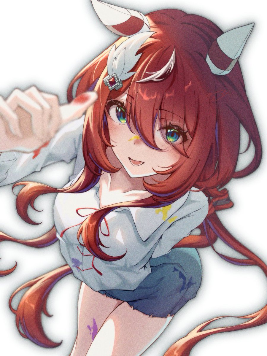 Rhea_zmzm's tweet photo. 「ほら。ここにもペンキ、ついちゃってるっすよ」なペインタースタイルシオン https://t.co/Xe9kPGwLs6