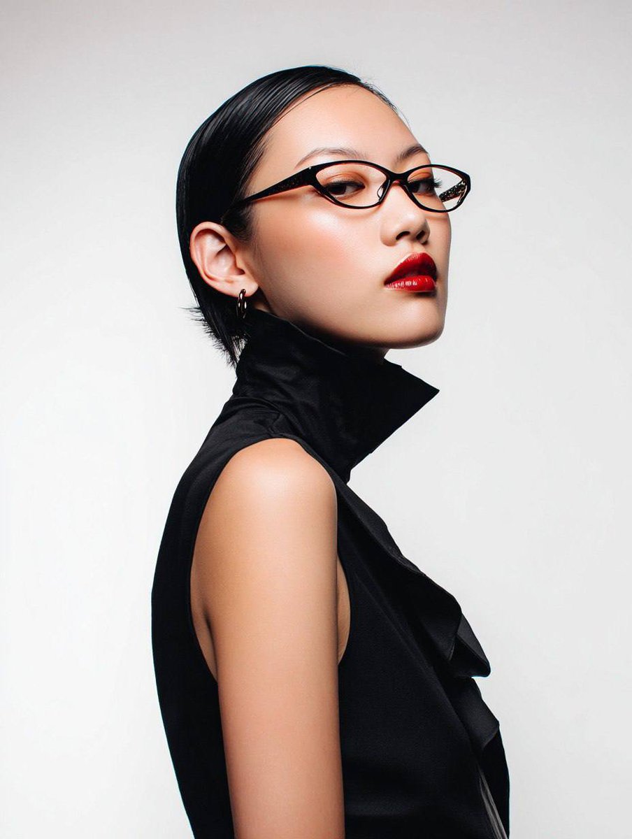 Avant-Garde Asian Fashion Model