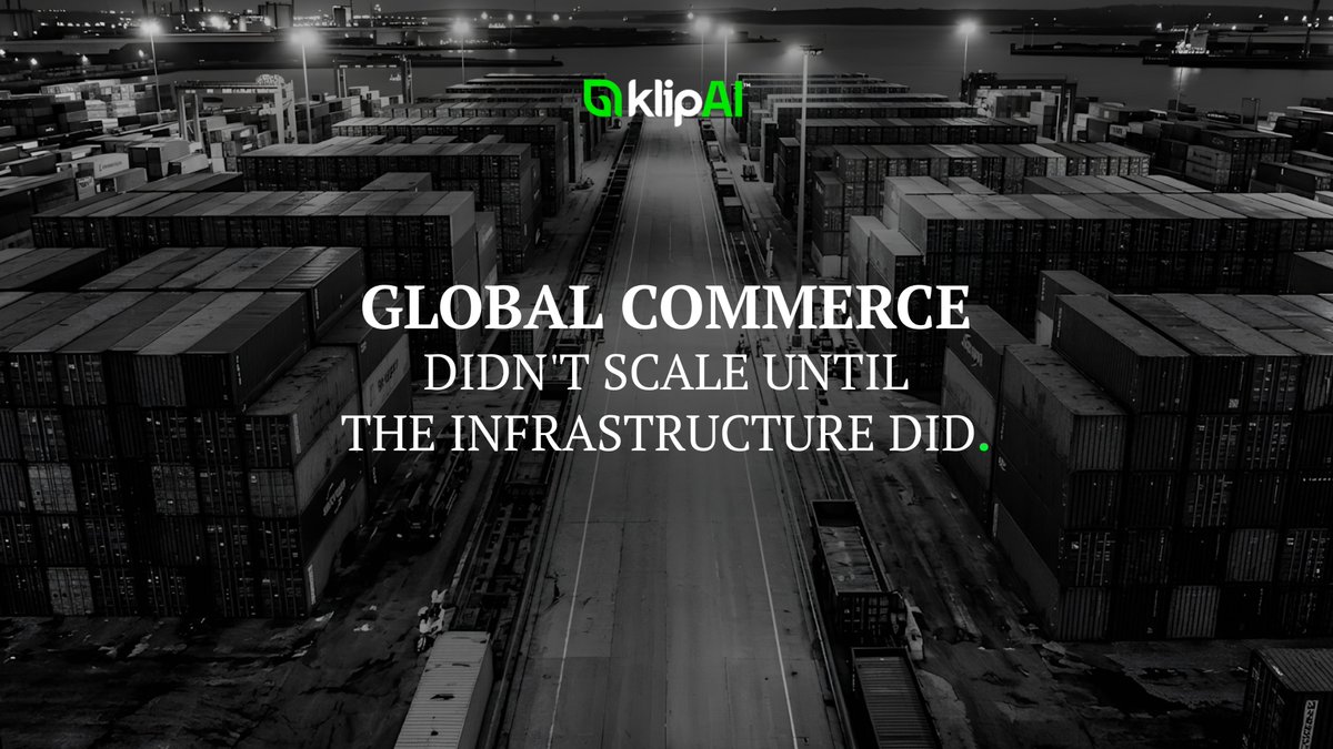 klip_ai's tweet photo. Before containerization, every port ran on its own system.

Every shipment had its own rules. Every cargo had its own handling process.

Moving goods across the world was slow, expensive, and fragmented by design.

Then one standardization layer changed everything.
Not the ships. Not the ports. The infrastructure connecting them.

Retail loyalty has the same fragmentation problem today.

Every program its own system. Every point its own rules. Every ecosystem its own wall.

The standardization layer is being built.