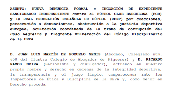 futbolgate_ES's tweet photo. #Negreiragate "La respuesta no ha sido callarse, sino presentar 2 nuevas denuncias ante el Departamento de Ética de la UEFA que añaden coacciones, obstrucción a la justicia deportiva y vulneración del Código Disciplinario europeo"

👉 https://t.co/Xt4V88unai