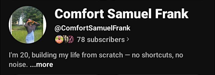 comfortsamfrank's tweet photo. 6 subscribers to 78. 400+ views. 🔥
Just by showing up every Saturday. 😌
New video this Saturday — Uyo Trading Bootcamp, my trades, and a competition that was NOT easy. 👀
Come and see. 😏
#ComfortSamuelFrank #Consistency #UyoTradersBootcamp #TradingJourney https://t.co/tkpwGAvoVy