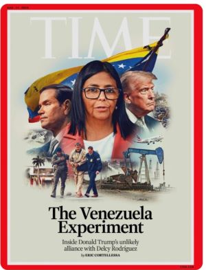 homeroboscan's tweet photo. Todo mundo pregunta...Cuánto le habrá costado a los venezolanos el pago de millones de dólares hecho por Delcy Rodríguez para aparecer en la revista Time, de escasa circulación en círculos muy selectos de Estados Unidos?..Seguramente semejante desplante de la interina para intentar "figurar" en USA es otra idea descabellada del lavaperros Javier Negre, enviado desde España a Delcy por el ahora procesado por la justicia Rodríguez Zapatero...Es tan obvio ese reportaje pagado que Time coloca a Delcy, electa por nadie, encima de dos presidentes de reciente elección popular, Keiko Fujimori, en Perú y De la Espriella, en Colombia...Sed cansa uno.