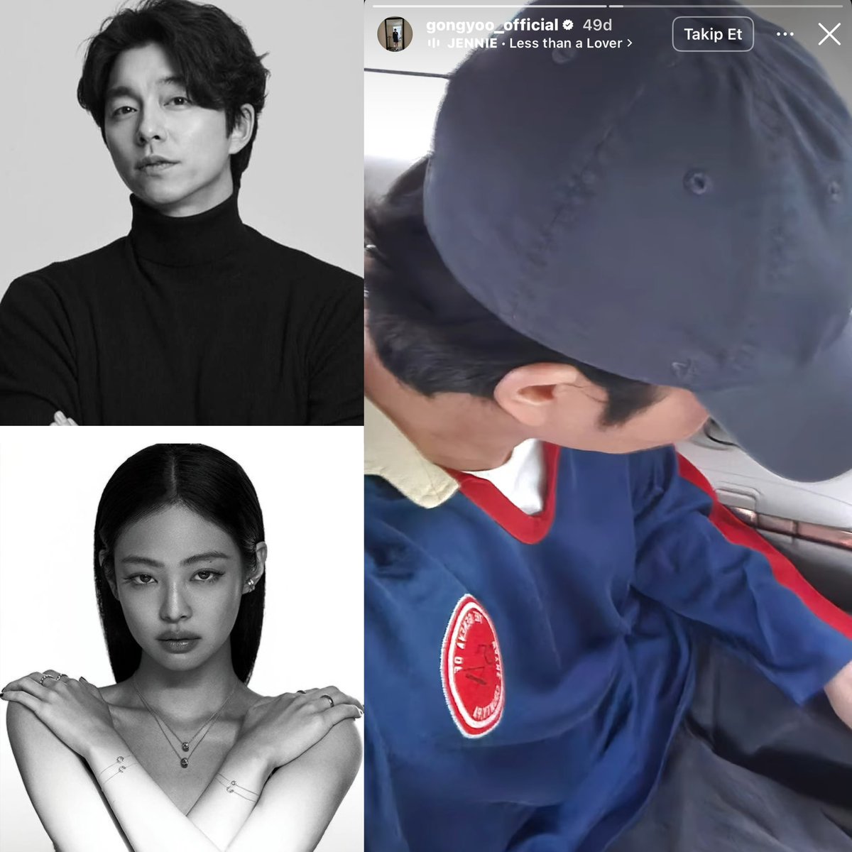 rubyjaneimpact's tweet photo. Korean actor Gong Yoo used JENNIE’s “Less than a Lover” on his Instagram story!🤎 https://t.co/EqMVzkQp8t