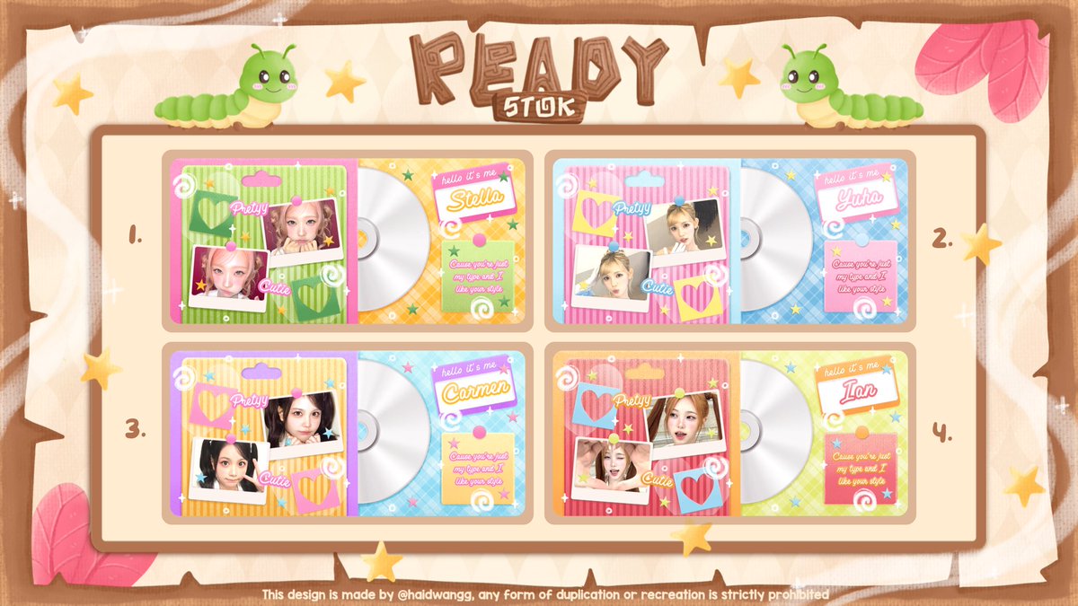 Haidwangg's tweet photo. Help repost? Thankyou 🍀

Idang kembali dengan membawa ready stock music box durasi 30 detik yang bisa di jemput sekarang juga 💥

🐛 Price : 20.000
🐛 retext : free
🐛 recolor : + 2k
🐛 change pict : + 1k

꒰ Saatnya #bealanja ꒱ https://t.co/NPjwalrYfr