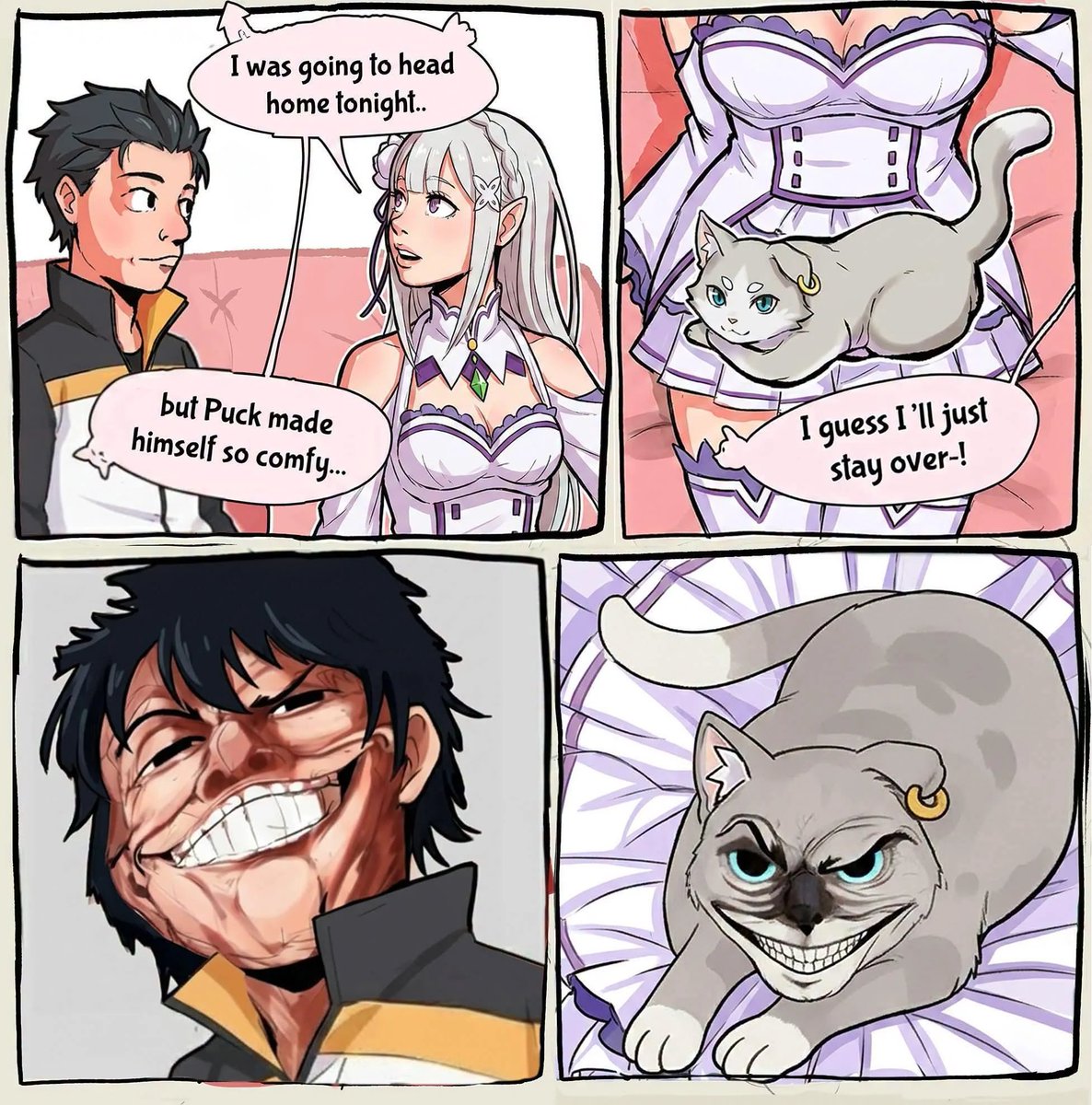ReZero_Ameen's tweet photo. When Subaru and Puck team up: https://t.co/bLlhOllCms