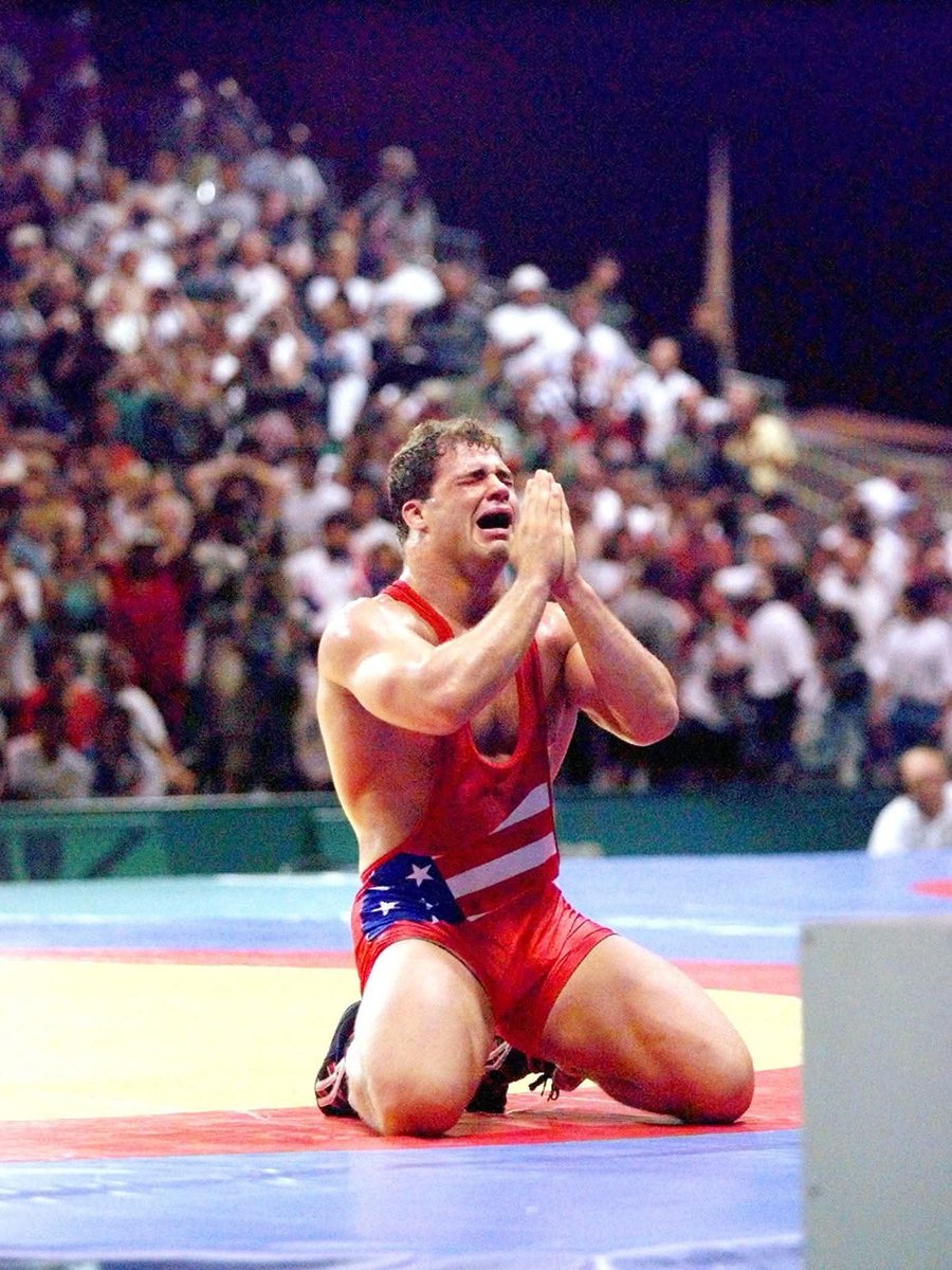 90sWWE's tweet photo. 30 years ago today, Kurt Angle won an Olympic gold medal WITH A BROKEN FREAKIN' NECK 🥇 https://t.co/eaK5hGhfMO