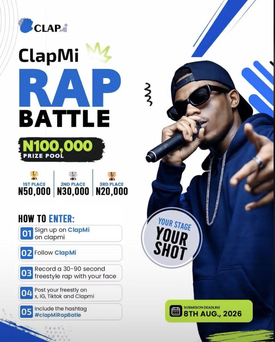 JINSEIXVII's tweet photo. Think you’ve got bars? 👀

The ClapMi Rap Battle is live with cash prizes up for grabs! 🔥

Record your freestyle, post it, and enter now.

Tell a friend to tell a friend 😗💜

Sign up: https://t.co/aMDNkx38Cx

#ClapMiRapBattle https://t.co/jX4JoECuQF