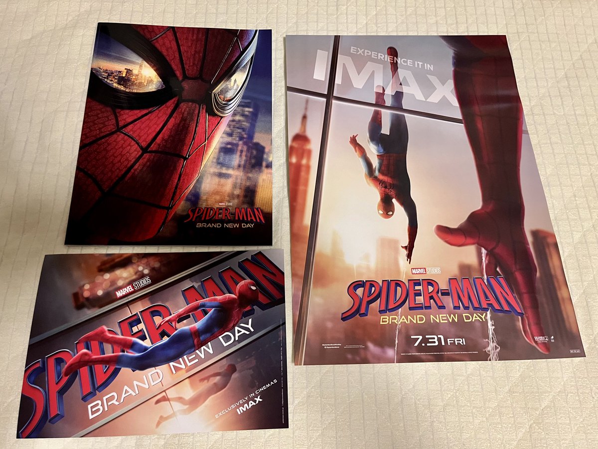 to1ra9hi9ko3's tweet photo. 昨日の戦利品たち🕷️

上映終了後のグッズ販売はダメだって…🤦‍♂️
あれも欲しい、これも欲しいってなっちゃう笑

欲しかったグッズは一通り買えたので大満足😌 https://t.co/Nk0nHsZ2qb