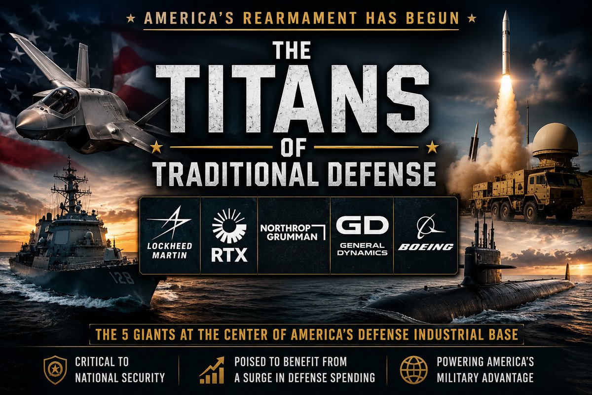 PaperMoneyEcon's tweet photo. The traditional defense titans are positioned to receive enormous new orders as military budgets rise.

But cost overruns, production delays and slow innovation cycles leave them vulnerable to a new generation of challengers.

Watch the free 7-minute overview:
https://t.co/yqiYi4J3BY