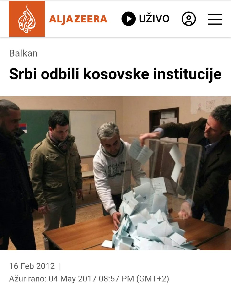 drugdjura's tweet photo. Koliko vas se seća da su Srbi sa Severa Kosova imali referendum 15/16 febroara 2012. I da ih je izdala matična država Srbija. A naročito su poništili referendum Aca Šiptar i Dačić. I poslali govno Dikića i žandarmeriju na Sever. Kriminalci Radojičić i Veselinović terorisali Sever https://t.co/u6ToogUdJv
