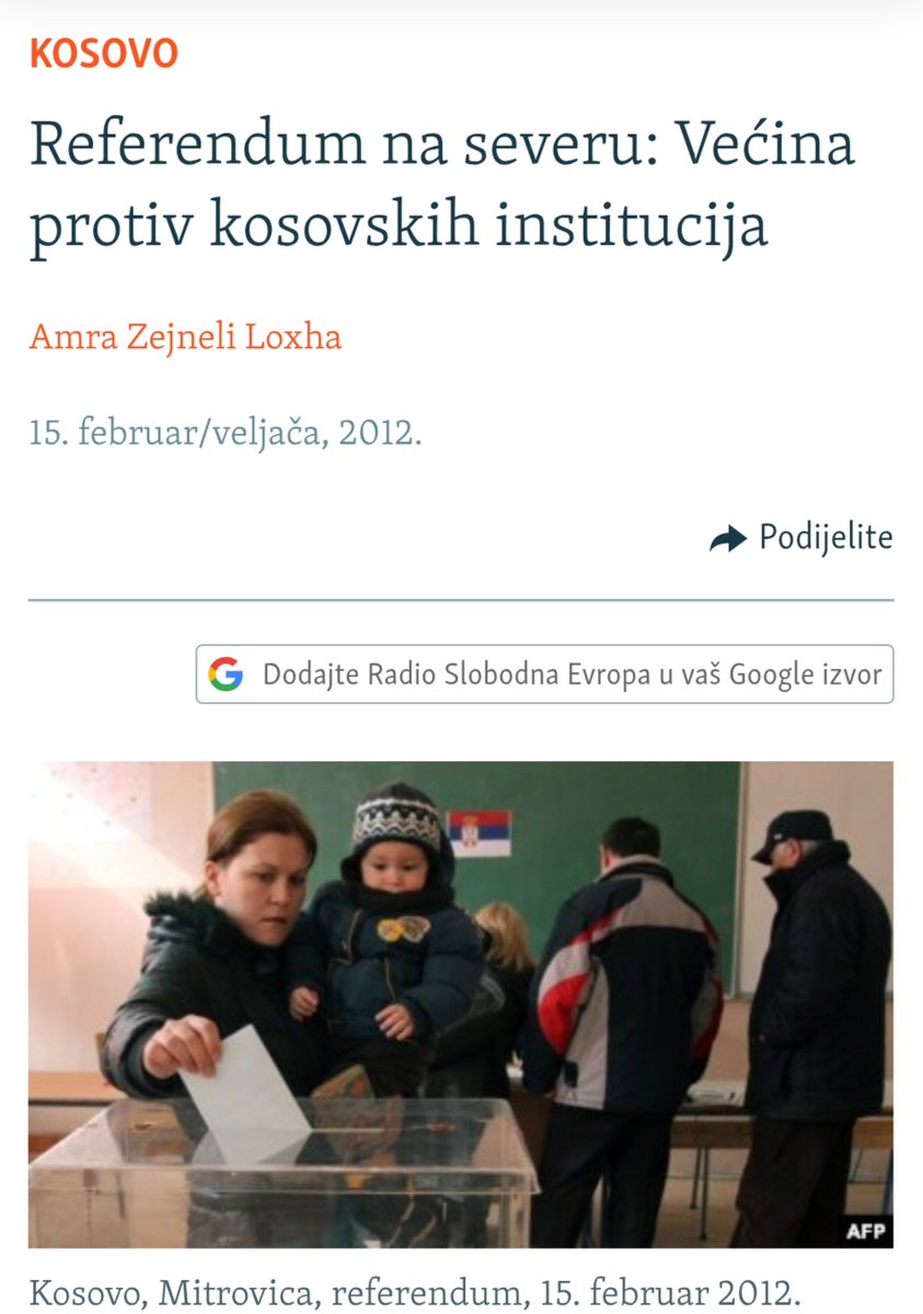 drugdjura's tweet photo. Koliko vas se seća da su Srbi sa Severa Kosova imali referendum 15/16 febroara 2012. I da ih je izdala matična država Srbija. A naročito su poništili referendum Aca Šiptar i Dačić. I poslali govno Dikića i žandarmeriju na Sever. Kriminalci Radojičić i Veselinović terorisali Sever https://t.co/u6ToogUdJv