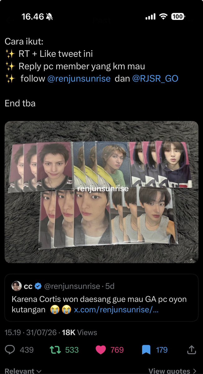 _Chuchups's tweet photo. @renjunsunrise @RJSR_GO Done all rules kak. Thanks GAnya. Pc Seonghyeon nya lucu banget sangat bocil. Tapi semuanya juga lucu 😆 https://t.co/Votd071kVt