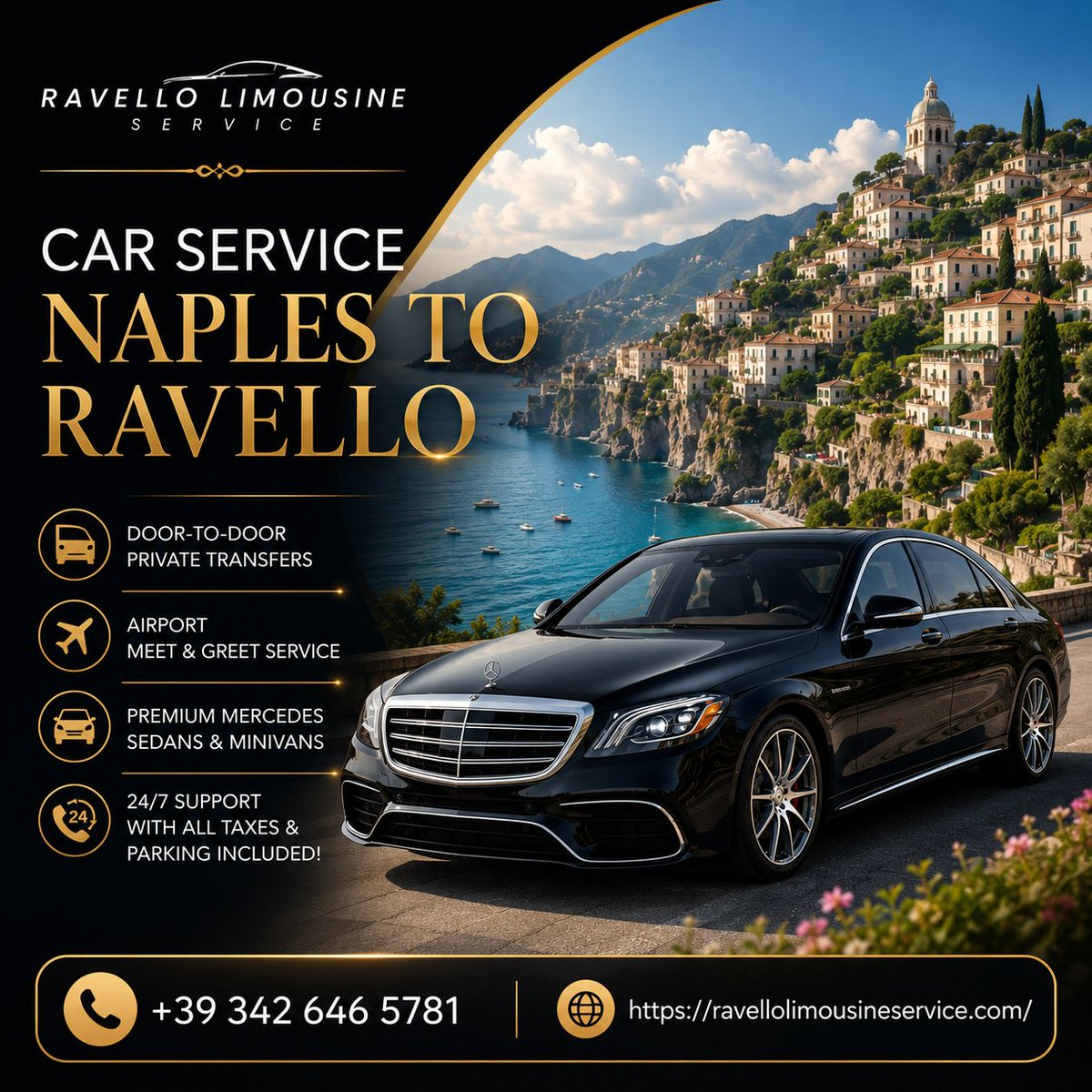 ravellolimo's tweet photo. Travel from Naples to Ravello in comfort with Ravello Limousine Service. Luxury Mercedes, professional chauffeurs, and stress-free transfers.

Book Now: https://t.co/eundPEUdVJ

#NaplesToRavello #Ravello #AmalfiCoast https://t.co/EjUHMEGRMe