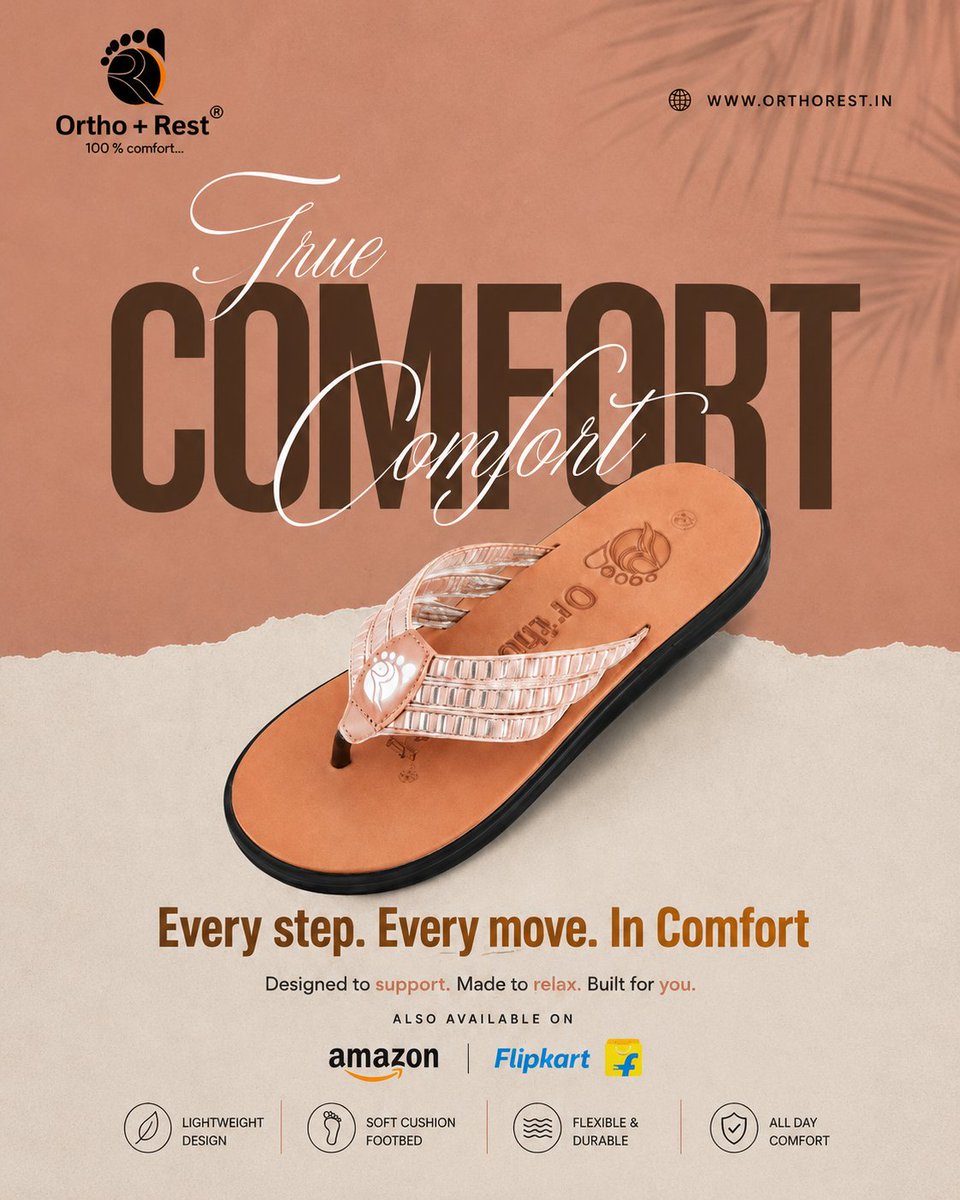 orthorest's tweet photo. Every day has somewhere to take you.
Step into it with Ortho+Rest.

Hashtags:
#OrthoRest #EveryStepInComfort #MadeForEveryday #StepIntoStyle
#LightweightFootwear #OrthopedicFootwear #EverydayEssentials
#WalkYourWay #FootwearFashion #HappyFeet https://t.co/c1x3b1qE2B