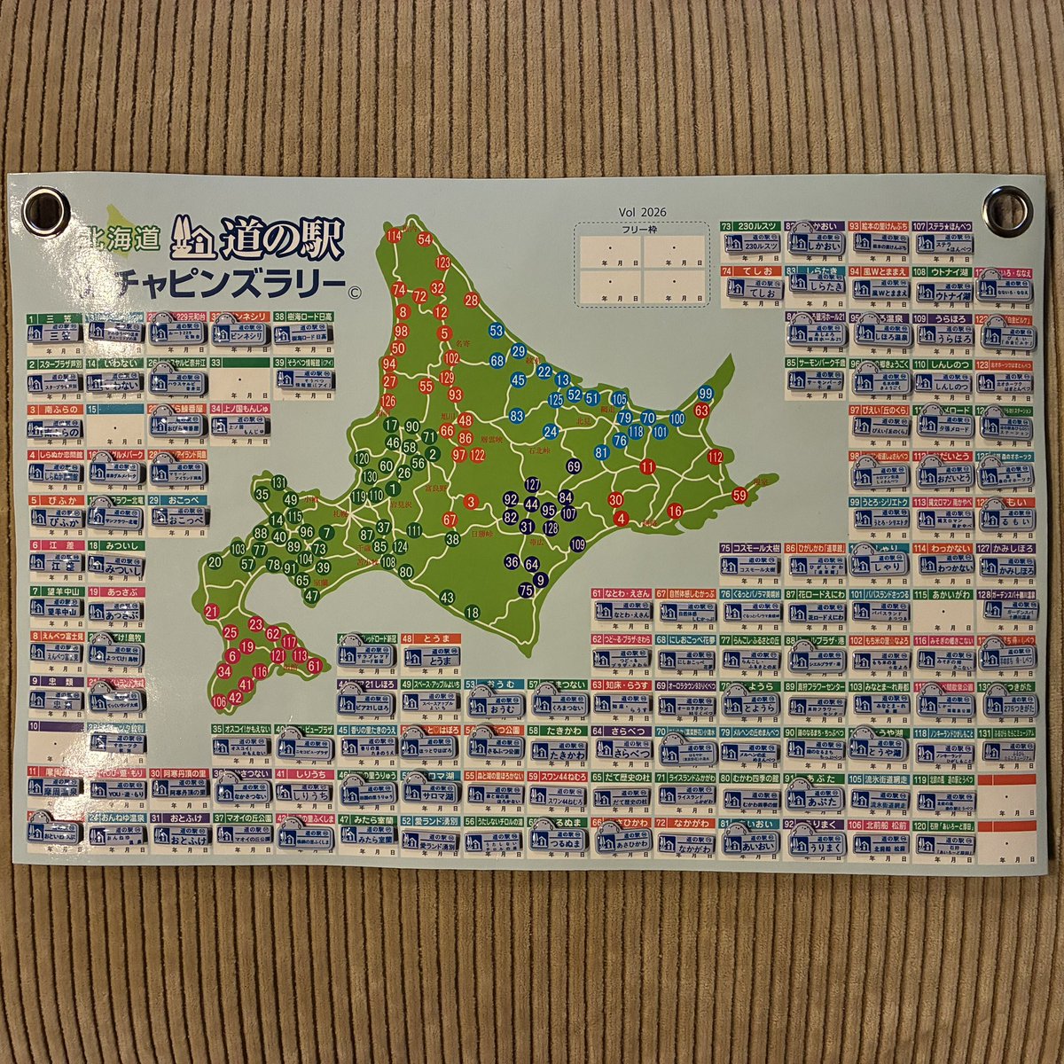 em51300860's tweet photo. 道の駅ガチャピンズラリー
何気に始め苦節半年…
スワン根室で
全127駅コンプリート🎉
⚠️空欄は廃業欠番と休業 https://t.co/0MwropeOhK