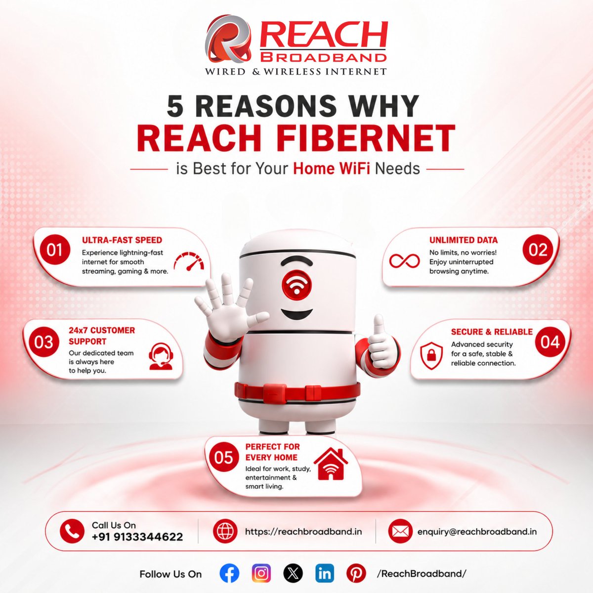 Reach_Broadband's tweet photo. #ReachBroadband #Fibernet #BroadbandConnection #HighSpeedInternet #TelanganaInternet #RangareddyBroadband #HomeWiFi #FastInternet #InternetService #StreamingLife #WorkFromHome #GamingInternet #WiredInternet #WirelessInternet #BestFibernet #HyderabadInternet #DigitalTelangana https://t.co/6p0jK8UZ95