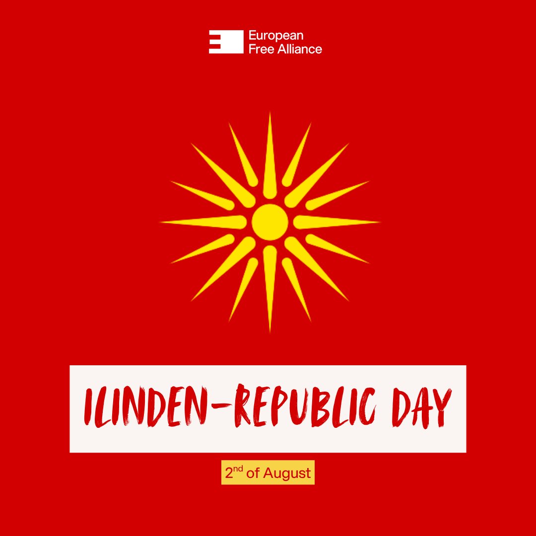 EFAparty's tweet photo. For Macedonians worldwide, 2 August is a remembrance day, marking the #Ilinden Uprising of 1903 and the historic struggle for freedom, national identity and self-determination. It brings together the Macedonian community in honouring its shared history, heritage, and aspirations. https://t.co/J2R8L5ofJg